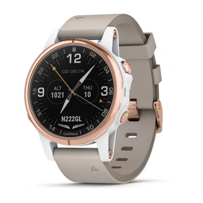 D2™ Delta S Aviator Watch with Beige Leather Band