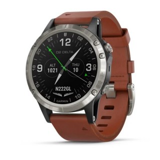 D2™ Delta Aviator Watch with Brown Leather Band