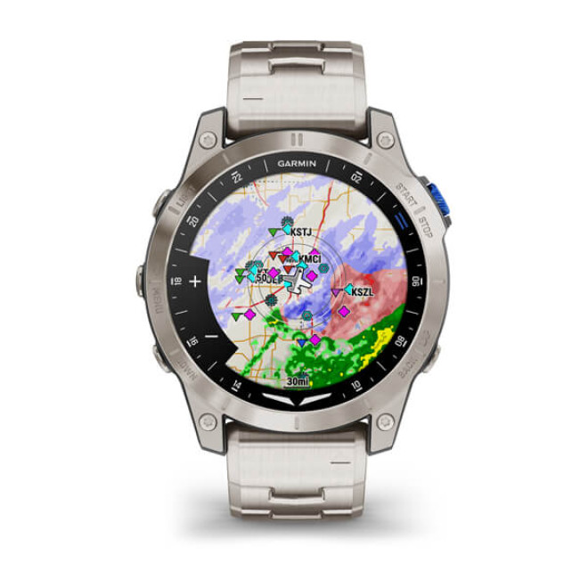 D2™ Mach 1, Aviator Smartwatch with Vented Titanium Bracelet