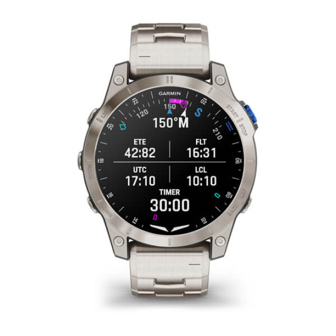 D2™ Mach 1, Aviator Smartwatch with Vented Titanium Bracelet