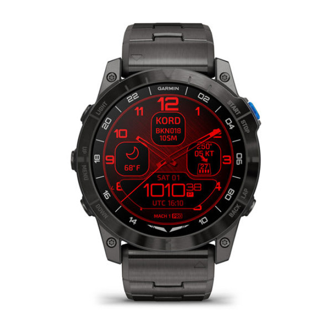 D2™ Mach 1 Pro, Aviator Smartwatch with Vented Titanium Bracelet