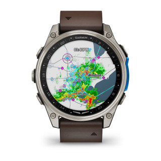 D2™ Mach 2 – 47 mm, Titanium with Oxford Brown Leather Band