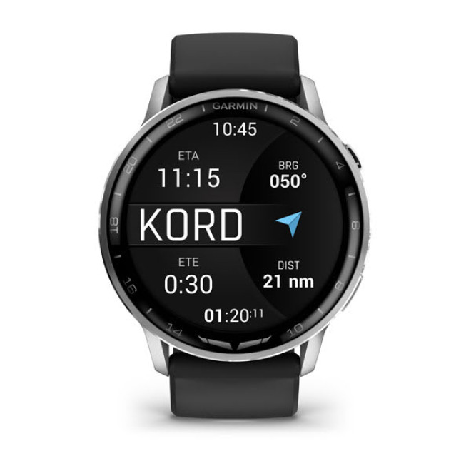 D2™ Air X15, Silver with Black Silicone Band
