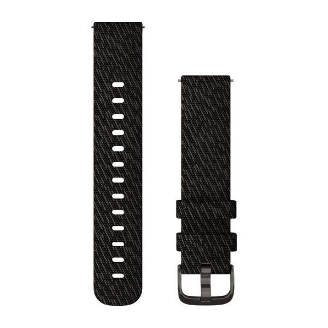 Quick Release Band, Black Pepper Woven Nylon Band with Slate Hardware (010-12924-13)