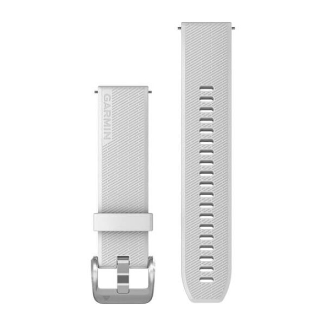 Quick Release Bands (20 mm), White with Silver Hardware (010-13114-01)