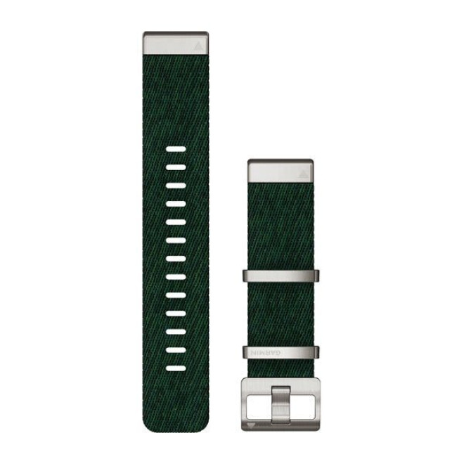 QuickFit® 22 Watch Bands, Jacquard-weave Nylon Band – Pine Green (010-13008-00)