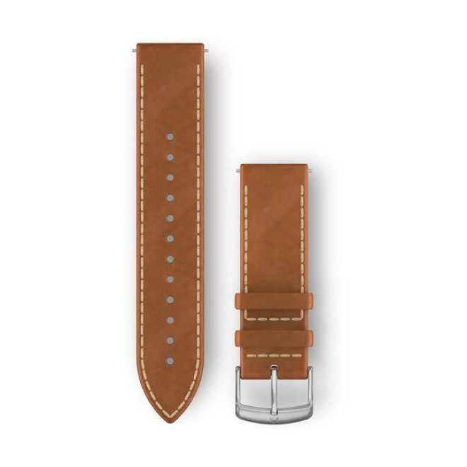 Quick Release Band, Tan Italian Leather with Silver Hardware (010-12691-0A)