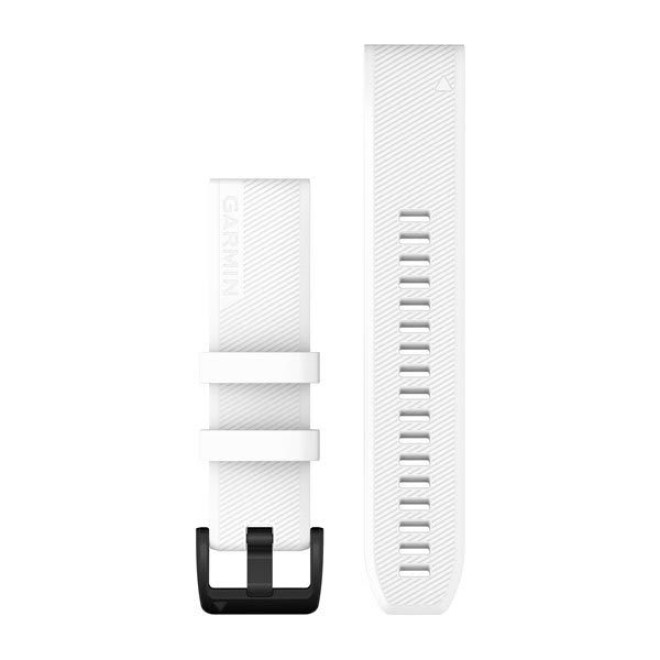 QuickFit® 22 Watch Bands, White with Black Stainless Steel Hardware (010-12901-01)