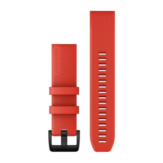 QuickFit® 22 Watch Bands, Laser Red with Black Stainless Steel Hardware (010-12901-02)