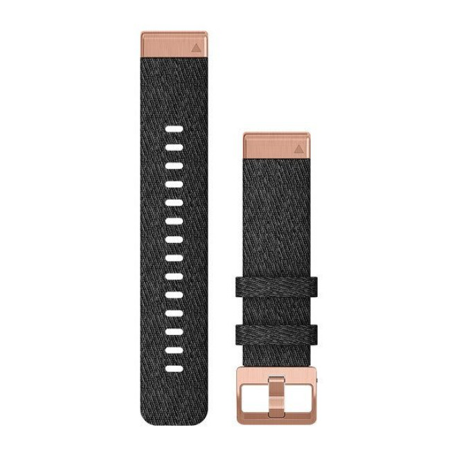 QuickFit® 20 Watch Bands, Carrara White Silicone with Rose Gold-tone Hardware (010-12874-00)