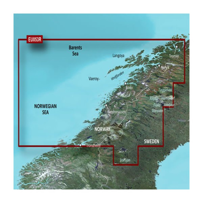 BlueChart® g3 HXEU053R - Trondheim-Tromsø (010-D0302-00)