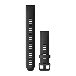 QuickFit® 20 Watch Bands, Black Silicone (Large) (010-12942-00)