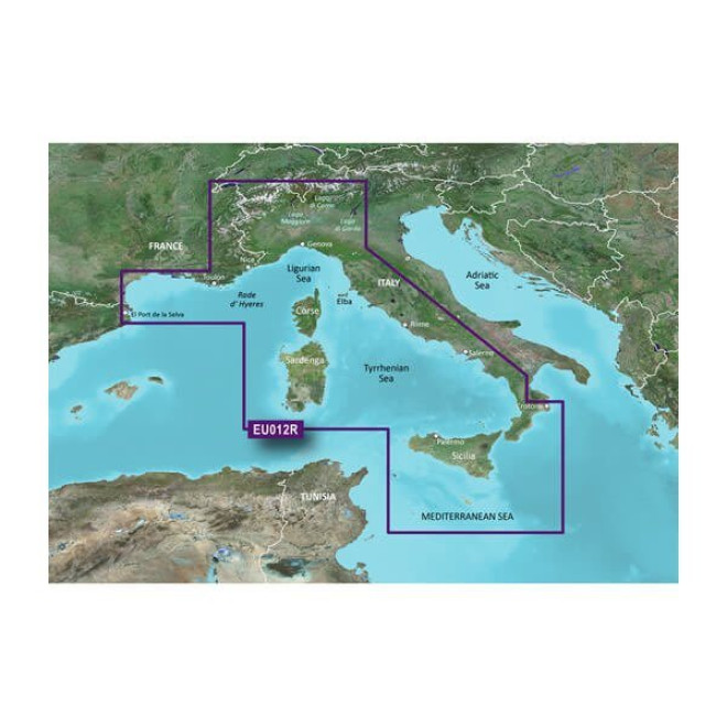 BlueChart® g3 HXEU012R - Mediterranean Sea, Central-West (010-D0356-00)