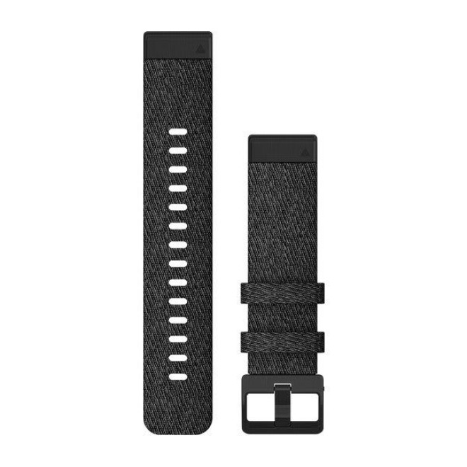 QuickFit® 20 Watch Bands, Heathered Black Nylon with Black Hardware (010-12875-00)