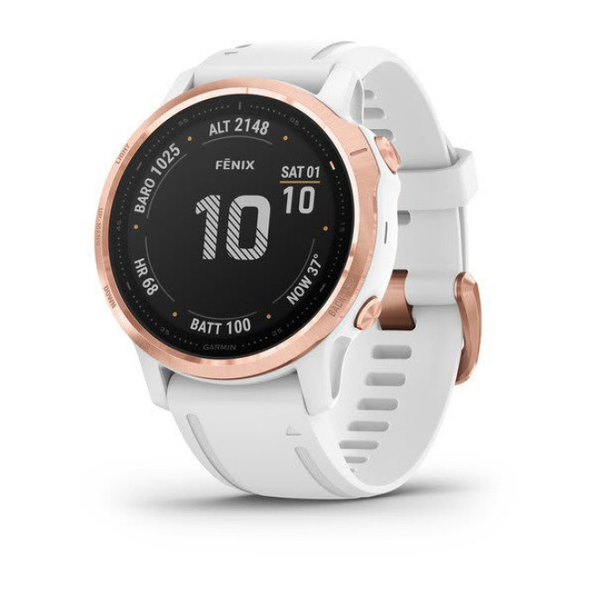fēnix® 6S Pro, rose gold-tone with white band (010-02159-10)