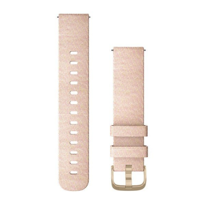 Quick Release Band, Blush Pink Woven Nylon Band with Light Gold Hardware (010-12924-12)