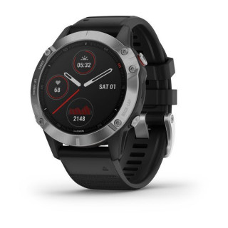 fēnix® 6 Solar, silver with black band (010-02158-00)