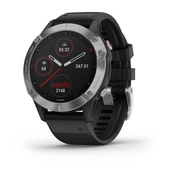 fēnix® 6, silver with black band (010-02158-00)