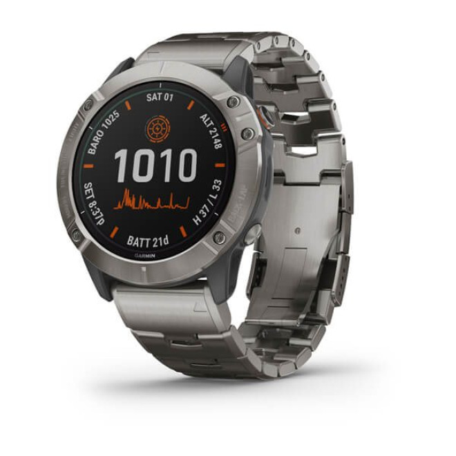 fēnix® 6X Pro Solar, titanium with vented titanium bracelet (010-02157-23)