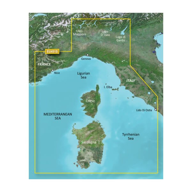 VEU451S-Ligurian Sea, Corsica and Sardinia (010-D0465-00)