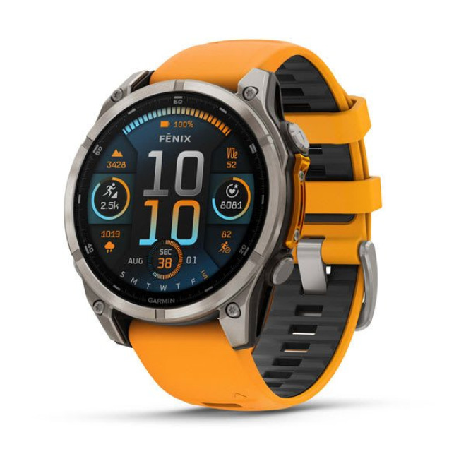 fēnix® 6 Sapphire, titanium with ember orange band (010-02904-10)