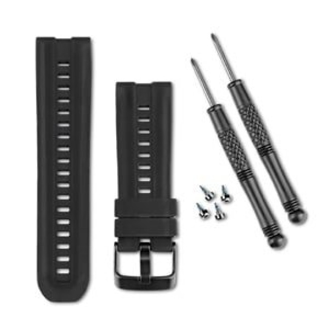 Black Silicone Watch Band (010-11814-07)