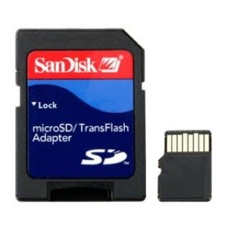 4 GB microSD™ Class 4 Card with SD™ Adapter (010-10683-05)
