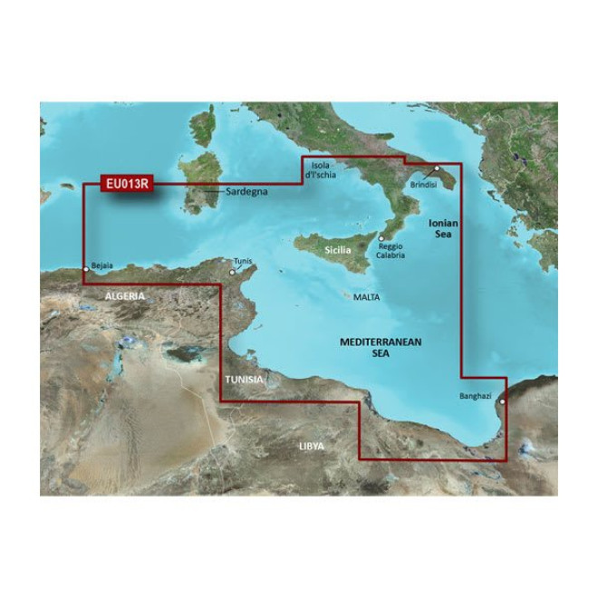 BlueChart® g3 HXEU013R - Italy Southwest & Tunisia (010-C0771-20)